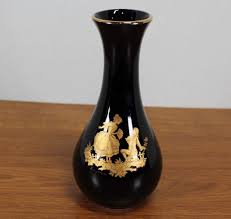 Limoges Castel Vase - Cobalt Blue 22K Gold Trim - The Proposal - France - 7" h | eBay