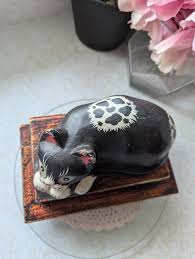 Boîte à Bijoux Vintage Chat Sur Un Bois - Etsy