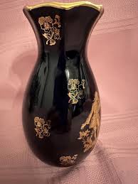 LIMOGES France Cobalt Blue 22K Gold Victorian Couple Design ...