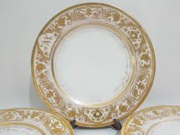 Ambrosius Lamm Dresden Gilded Gold Dinner Plate - Set of 4 ...