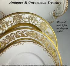 Fine Antique Set of 4 French Limoges Raised Gold Enamel 10 1 ...