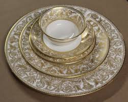 Gold Bone China Dinner Service Sets | eBay