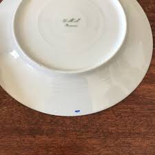 Set of 5 Dessert Plates in White Limoges Porcelain With Gold and Blue Edging UML France - Etsy