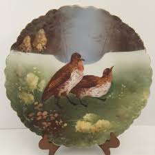 Antique Limoges France B&H Game Birds Charger Quails Artist ...