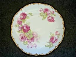 Vintage Elite Works Limoges France 8" Plate Pink Roses ...