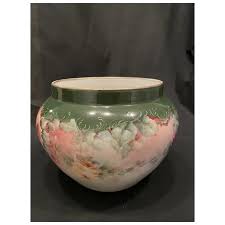 Large Hand Painted Floral Limoges Jardiniere with Roses. For ...