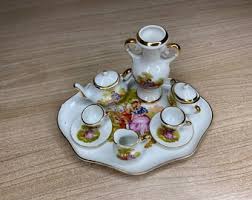 Vintage Limoges Porcelain Miniature Tea Set, French Decor - Etsy