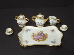Limoges Porcelain Miniatures. Tea Set for Two. - Etsy