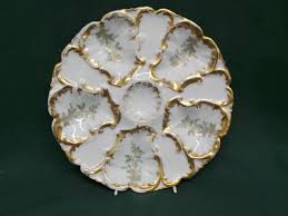 Oyster Plate Limoges Gold Trimmed | eBay