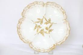 Gold and White Oyster Plate Gilman Collamore T&V Limoges ...