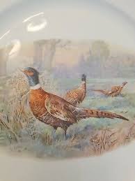 O.P. Company Vintage Syracuse China Pheasant Plate. 12.5 ...