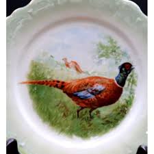Antique Greiner & Herda, Hand Painted Pheasant Porecelain ...