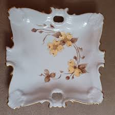 Vintage 1960s Gold Etched Tray With Gold Dogwood Handmade ...