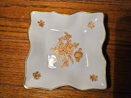 Limoges France Square Dish with Gold Roses Flowers & Trim ...