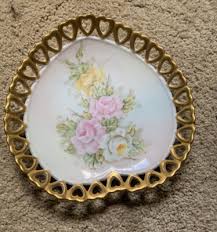 Mixed Vintage Hand Painted Dishes Plates Floral Flowers GOLD Trim Incl Bavaria | eBay