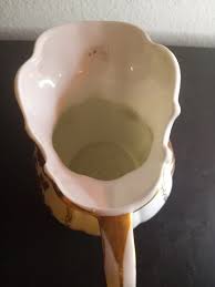 1970s Oriental Gilded Ceramic Pitcher | Chairish