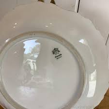 Rosenthal Gold White Plate 9" Pensee Bavaria Center M Monogram Scalloped Rim - Etsy