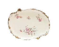 Antique Delinieres Limoges Vanity Tray Victorian Pansies ...