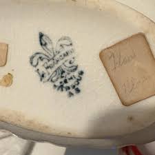 La Francaise Flow Blue Gravy Boat Blue Gold Antique England ...