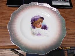 limoges china plate hand painted women 10" | eBay