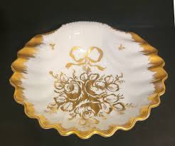 Mid-century Porcelaines De Couleuvre Shell-shaped Porcelain ...