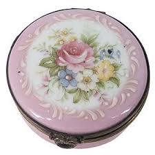 2pc) Antique Limoges & Meissen Porcelain Pill Boxes