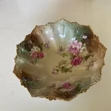 MK Austria | Dining | Antique Large Porcelain Roses Bowl 884199 Mz Austria | Poshmark