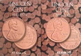 H.E. Harris Lincoln Cent 1941-1974+1975-2013 Coin Folders 2 ...