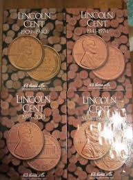 Set of 4 - HE Harris Lincoln Cent Coin Folders Number 1-4 ...