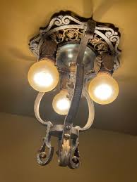 Vintage Lighting TWO Thistle Foyer Hall 1920s Silver Ceiling Fixtures - Etsy