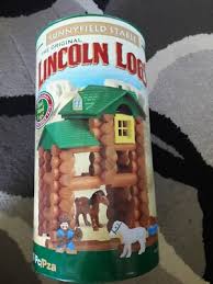 LINCOLN LOGS SUNNYFIELD STABLE ORIGINAL CONTAINER 86 PIECE ...