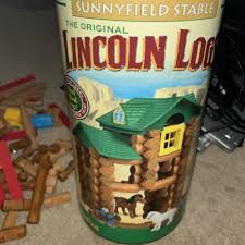 The Original Lincoln Logs Sunnyfield Stable Incomplete | eBay