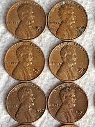 LOT OF (16) 1961 1962 1957 1959 1952 1955 PENNIES 1 CENT USA ...
