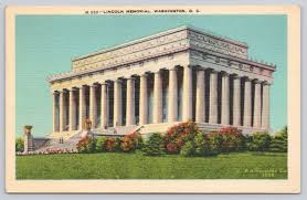 Postcard Front Entrance Lincoln Memorial Washington DC | eBay