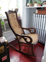 Antique Rocking Chain With Cane Seating, Lincoln Style Walnut Rocking Chair | eBay