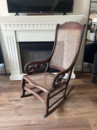 Antique Cir. 1800s Lincoln Caned Back Rocker - Etsy Israel