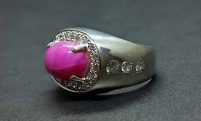 Natural Red Ruby Star Women's Ring, Handmade Sterling Silver ...