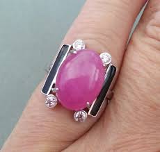 Customizable Art Deco Style 15 Carat Oval Ruby Cabochon ...