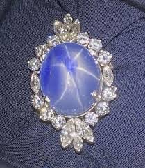 Antique Platinum 18k 33.00 Ct Diamond Star Sapphire Ring ...