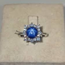 Vintage Lindy Star Sapphire Ring: 925 Sterling Silver, Cubic ...
