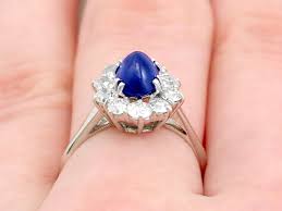 Vintage 2.17 Carat Sapphire and Diamond 18k White Gold ...