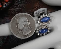 Pre-Owned 14K WG Syn Star Sapphire & .48ctw Diamond Ring Sz ...