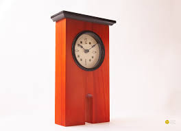 Postmodern Wood Desk Clock - Memphis Italy Acme Style ...