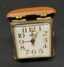 VINTAGE Collectible | LINDEN Wind-Up Tan Travel ALARM CLOCK | Japan FOLD-UP | eBay