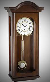 Hermle 70815-Q10341 Walnut Keywound Wall Clock - The Clock Depot