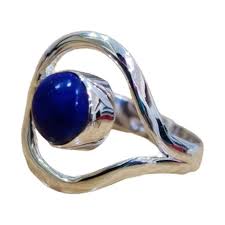 Solid 925 Sterling Silver Ring For Womens, Lapis Lazuli Ring ...