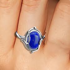 Lapis Lazuli Ring 925 Sterling Silver Vintage Oval 10x14mm ...