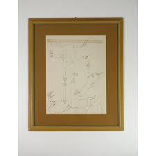 Mario Molinari, Figure, Drawing on Paper, 1969 | Chairish