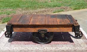Excellent Patina! Solid Oak Coffee Table, Plant Stand -**pickup Only in NC**- Industrial Refurbished Antique Factory Lineberry Cart - Etsy