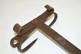 ANCIEN GRILLE PAIN FER Forgé XIXe CHEMINEE COLLECTION OUTIL ...
